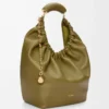 Medium Squeeze bag in mellow nappa lambskin Olive
