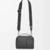 Mini crossbody camera bag in satin calfskin Black