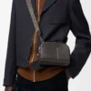 Mini crossbody camera bag in satin calfskin Dark Grey