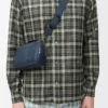 Mini crossbody camera bag in satin calfskin Indigo Dye