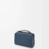 Mini crossbody camera bag in satin calfskin Indigo Dye
