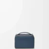Mini crossbody camera bag in satin calfskin Indigo Dye