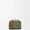 Mini crossbody camera bag in satin calfskin Khaki Green