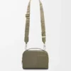 Mini crossbody camera bag in satin calfskin Khaki Green