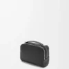 Mini crossbody camera bag in soft grained calfskin Black