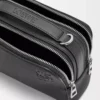Mini crossbody camera bag in soft grained calfskin Black