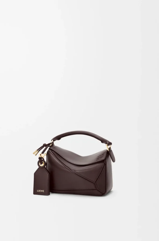Mini Featherlight Puzzle bag in nappa lambskin Dark Chestnut Mini Featherlight Puzzle bag in nappa lambskin Dark Chestnut
