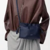 Mini Flamenco clutch in nappa calfskin Abyss Blue