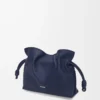 Mini Flamenco clutch in nappa calfskin Abyss Blue