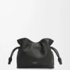 Mini Flamenco clutch in nappa calfskin Black