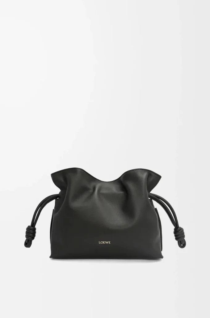 Mini Flamenco clutch in nappa calfskin Black