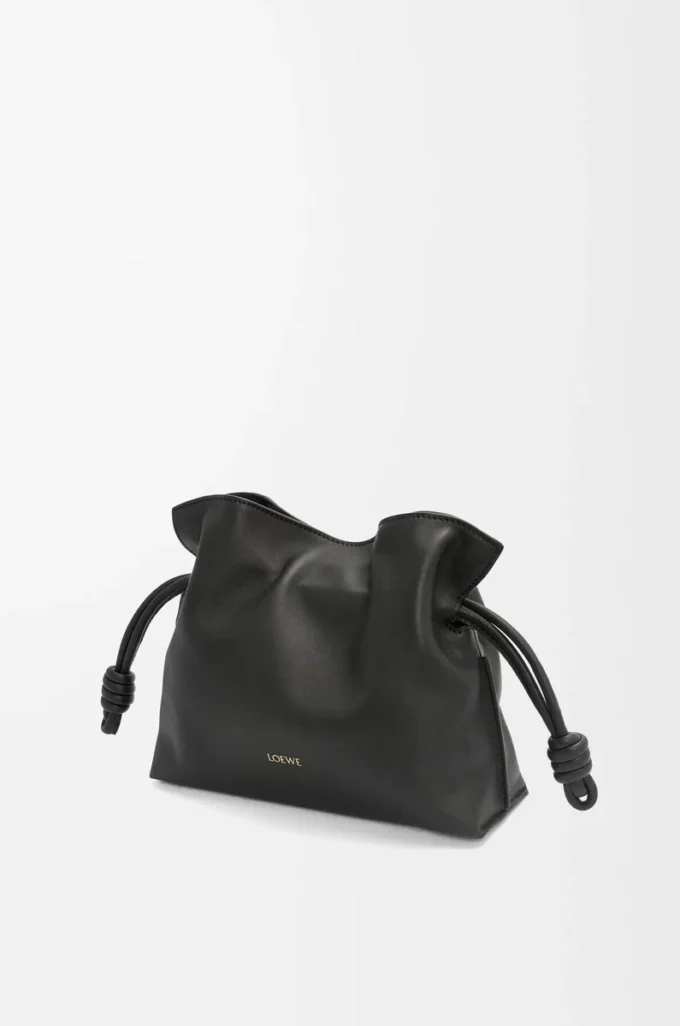 Mini Flamenco clutch in nappa calfskin Black