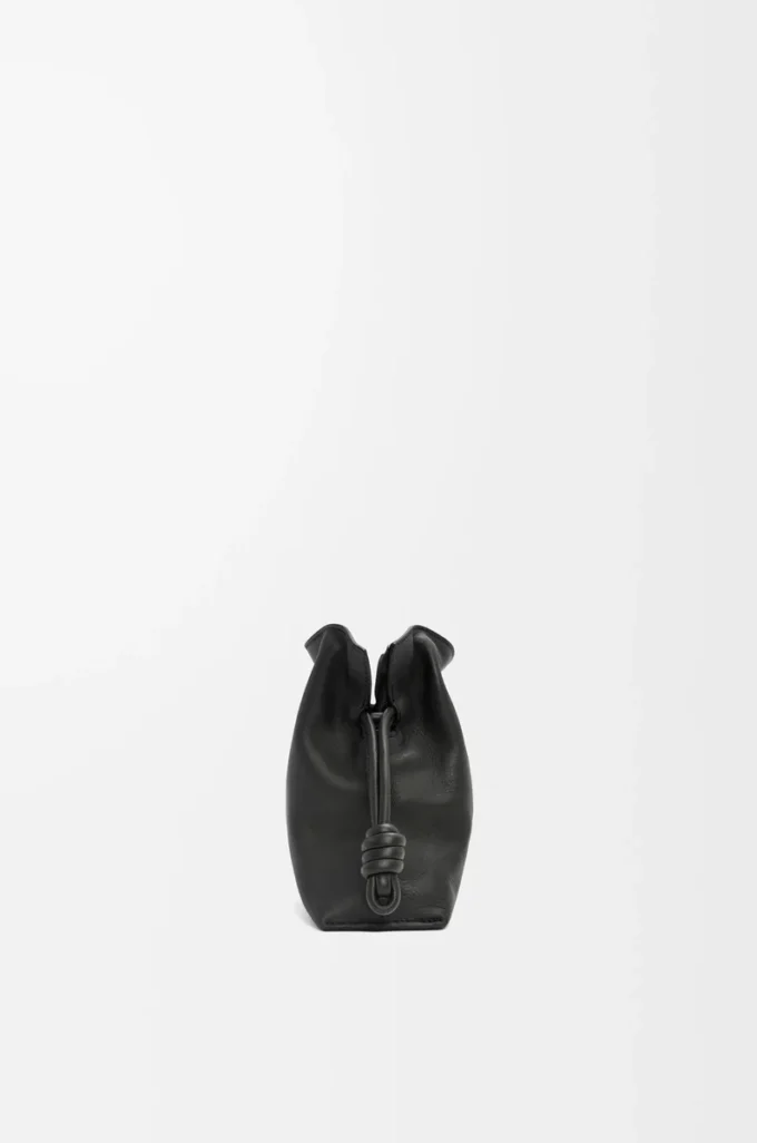 Mini Flamenco clutch in nappa calfskin Black