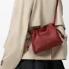 Mini Flamenco clutch in nappa calfskin Burnt Red