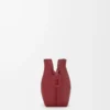Mini Flamenco clutch in nappa calfskin Burnt Red