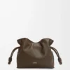 Mini Flamenco clutch in nappa calfskin Chocolate