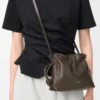 Mini Flamenco clutch in nappa calfskin Chocolate