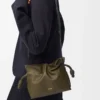 Mini Flamenco clutch in nappa calfskin Dark Khaki