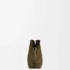 Mini Flamenco clutch in nappa calfskin Dark Khaki
