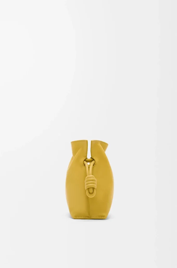 Mini Flamenco clutch in nappa calfskin Ginger