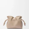 Mini Flamenco clutch in nappa calfskin Sand