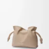 Mini Flamenco clutch in nappa calfskin Sand