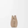 Mini Flamenco clutch in nappa calfskin Sand