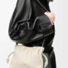 Mini Flamenco clutch in nappa calfskin Sea Salt