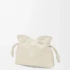 Mini Flamenco clutch in nappa calfskin Sea Salt
