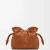 Mini Flamenco clutch in nappa calfskin Squirrel