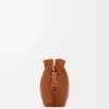 Mini Flamenco clutch in nappa calfskin Squirrel