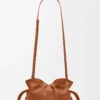 Mini Flamenco clutch in nappa calfskin Squirrel