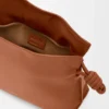 Mini Flamenco clutch in nappa calfskin Squirrel