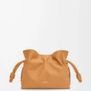 Mini Flamenco clutch in nappa calfskin Warm Desert