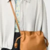 Mini Flamenco clutch in nappa calfskin Warm Desert