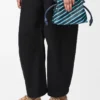 Mini Flamenco clutch in nappa lambskin Dark Ink/Sky Blue