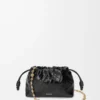 Mini Flamenco purse in eel Black