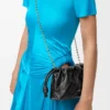 Mini Flamenco purse in eel Black