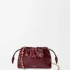 Mini Flamenco purse in eel Burgundy