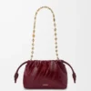 Mini Flamenco purse in eel Burgundy