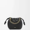 Mini Flamenco purse in mellow nappa lambskin Black