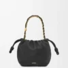 Mini Flamenco purse in mellow nappa lambskin Black