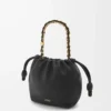 Mini Flamenco purse in mellow nappa lambskin Black
