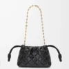 Mini Flamenco purse in pinched nappa calfskin Black