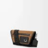 Mini Flex messenger in canvas and suede Black/Dark Gold