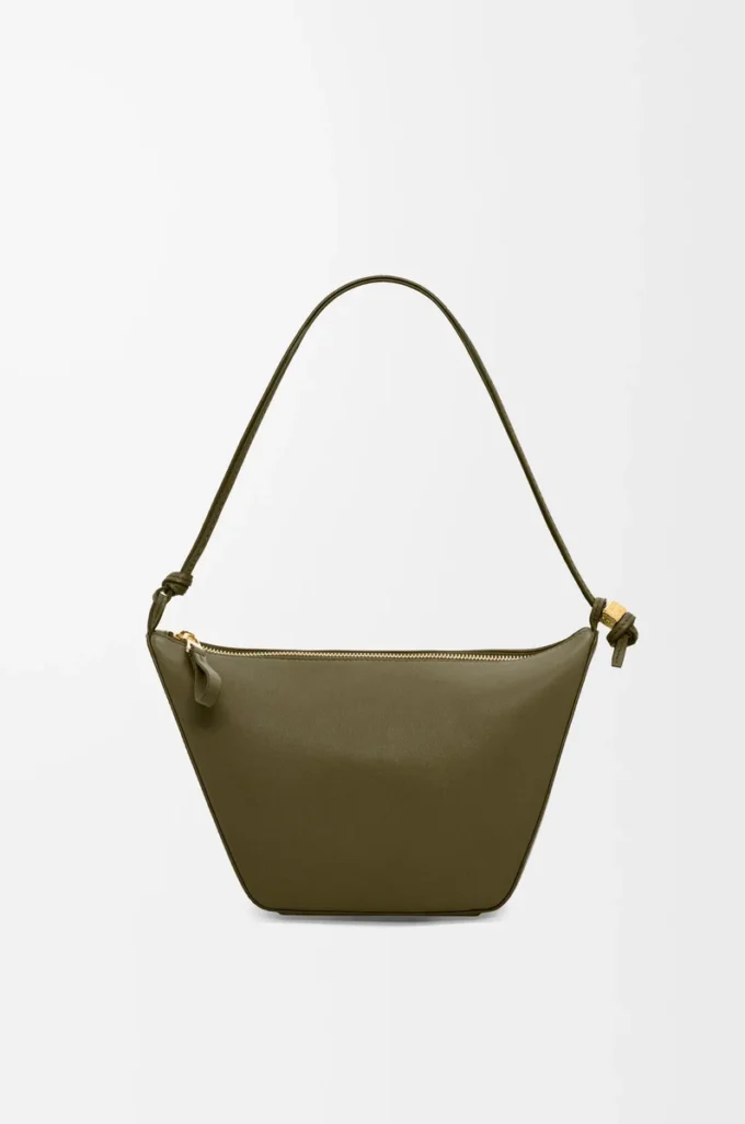 Mini Hammock hobo in classic calfskin Dark Khaki