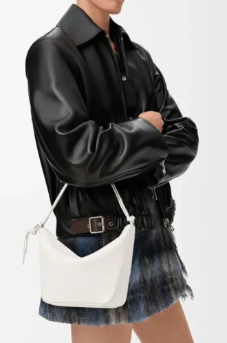 Mini Hammock hobo in classic calfskin Soft White