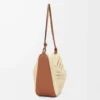 Mini Hammock Hobo in raffia and calfskin Tan/Natural