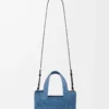 Mini LOEWE Font tote in raffia Light Blue Mini LOEWE Font tote in raffia Light Blue