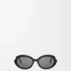 Mini Oval Slim sunglasses Black